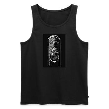 Shadow of the Highlander - Men's Premium Organic Tank Top - black - Front - AI Model Male 178 light (178cm)