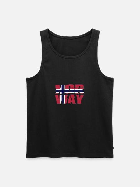 Norway Flag - Men's Premium Organic Tank Top - black