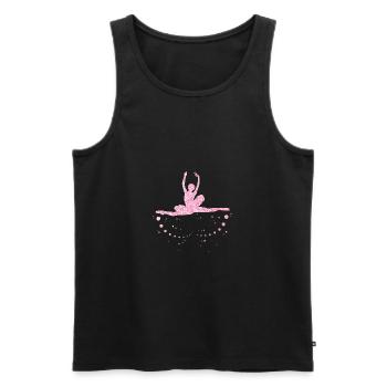 Ballet dancing - Men's Premium Organic Tank Top - black - Front - AI Model Male 178 light (178cm)