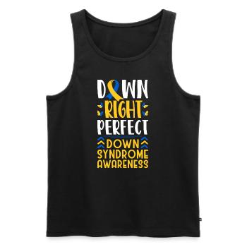 Down Syndrome Awareness Month Down - Männer Premium Bio Tank Top - Schwarz - Vorne - Michal (187cm)