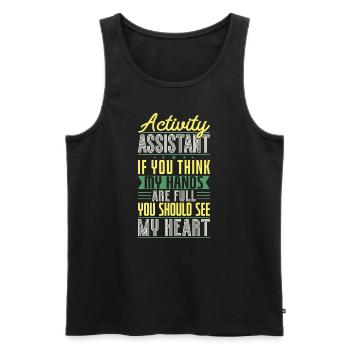 Activity Assistant Appreciation - Männer Premium Bio Tank Top - Schwarz - Vorne - AI Model Male 178 light (178cm)