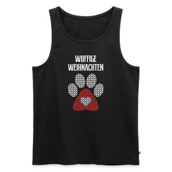 Wuffige Weihnachten Hund Hundemotiv Hundeliebhaber - Männer Premium Bio Tank Top - Schwarz - Vorne - Michal (187cm)