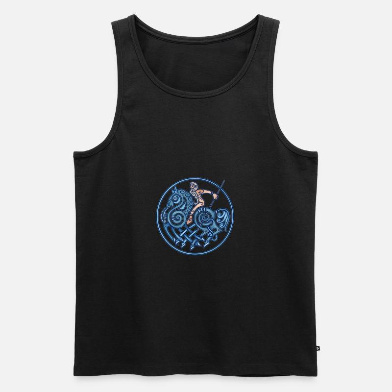 Sleipnir - Männer Premium Bio Tank Top - Schwarz