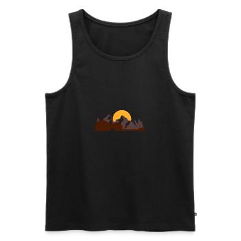Musician Ukulele Hawaii Gift - Men's Premium Organic Tank Top - black - Front - Michal (187cm)