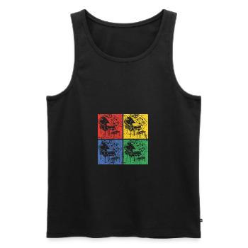 Piano Pop Art - Men's Premium Organic Tank Top - black - Front - Michal (187cm)