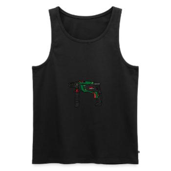 The drill. - Men's Premium Organic Tank Top - black - Front - AI Model Male 178 light (178cm)