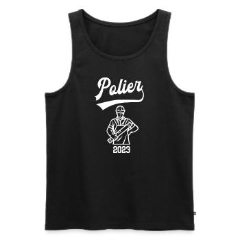 Polier 2023 Bauleiter Meister Handwerk Baustelle - Männer Premium Bio Tank Top - Schwarz - Vorne - Michal (187cm)