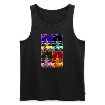 Die Kirche im Dorf - Männer Premium Bio Tank Top - Schwarz - Vorne - AI Model Male 178 light (178cm)