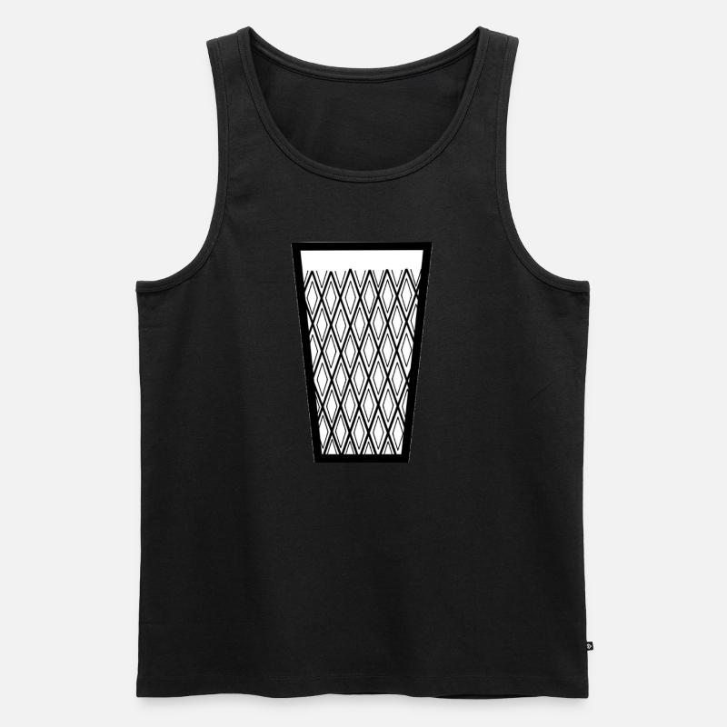 Apfelweinglas - Männer Premium Bio Tank Top - Schwarz