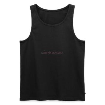 Follow the white rabbit Programming Geschenk - Männer Premium Bio Tank Top - Schwarz - Vorne - AI Model Male 178 light (178cm)