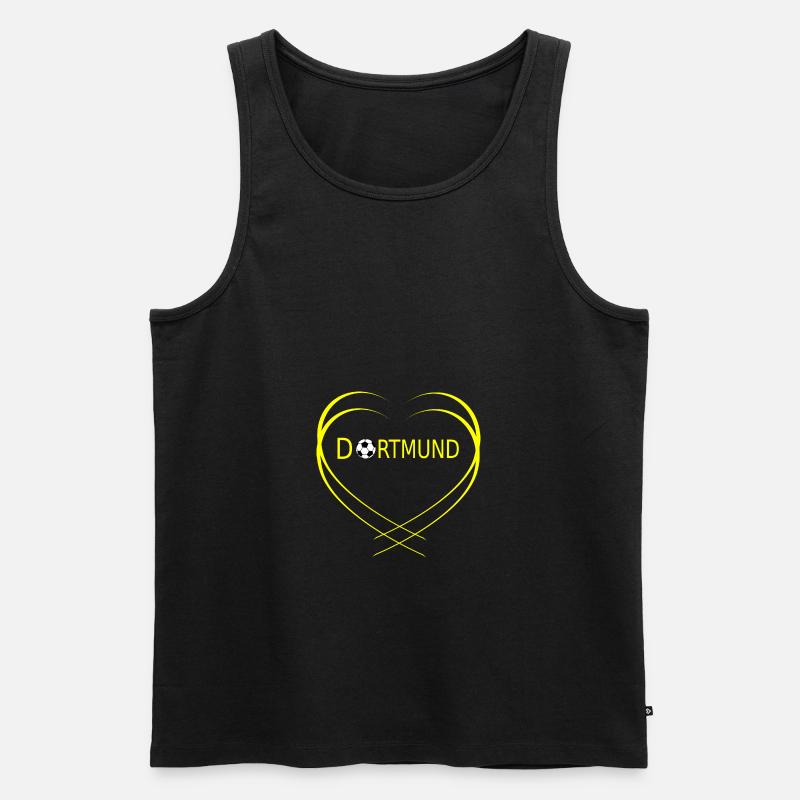 dortmund herz - Männer Premium Bio Tank Top - Schwarz