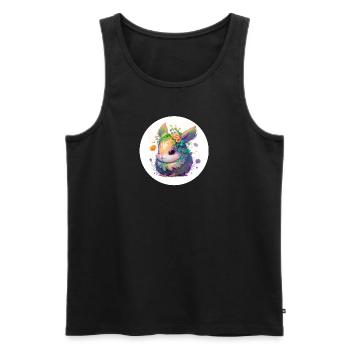 Animal rabbit fantasy and cute - Men's Premium Organic Tank Top - black - Front - AI Model Male 178 light (178cm)