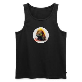 Cute and fantasy turtle animal - Men's Premium Organic Tank Top - black - Front - AI Model Male 178 light (178cm)