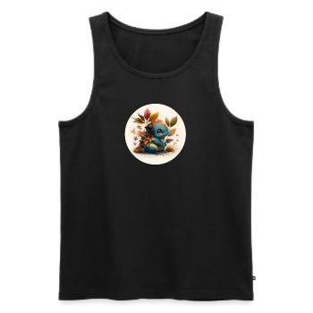 Cute and fantasy squirrel animal - Men's Premium Organic Tank Top - black - Front - Michal (187cm)