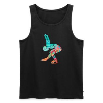 Eiskunstlauf PopArt - Männer Premium Bio Tank Top - Schwarz - Vorne - Michal (187cm)