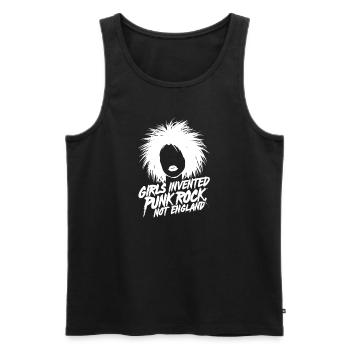 Girls didn't invent punk rock England - Men's Premium Organic Tank Top - black - Front - AI Model Male 178 light (178cm)