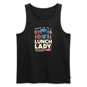 Stolz, eine Lunch-Lady zu sein - Männer Premium Bio Tank Top - Schwarz - Vorne - Michal (187cm)