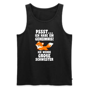 Schwestern Fuchs grosse Schwester Fuchs Geschenk - Männer Premium Bio Tank Top - Schwarz - Vorne - Michal (187cm)