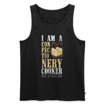 Kuchen Hobbybäcker Dessert - Männer Premium Bio Tank Top - Schwarz - Vorne - Michal (187cm)