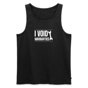 i void warranties - Men's Premium Organic Tank Top - black - Front - AI Model Male 178 light (178cm)