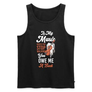 Straßenmusiker Kunst Lifestyle Unterhalter - Männer Premium Bio Tank Top - Schwarz - Vorne - AI Model Male 178 light (178cm)