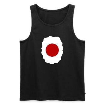 Japan Flagge Used Look Nihon Japanische Fahne - Männer Premium Bio Tank Top - Schwarz - Vorne - AI Model Male 178 light (178cm)
