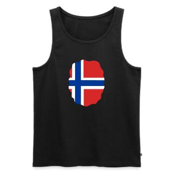 Drapeau de la Norvège Drapeau de la Scandinavie Drapeau norvégien - Débardeur bio Premium Homme - noir - Devant - Michal (187cm)