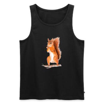eichhörnchen - Männer Premium Bio Tank Top - Schwarz - Vorne - Michal (187cm)