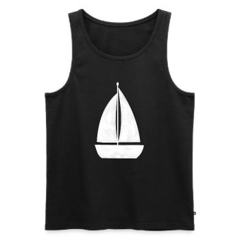 Voilier, Voilier, - Débardeur bio Premium Homme - noir - Devant - Michal (187cm)