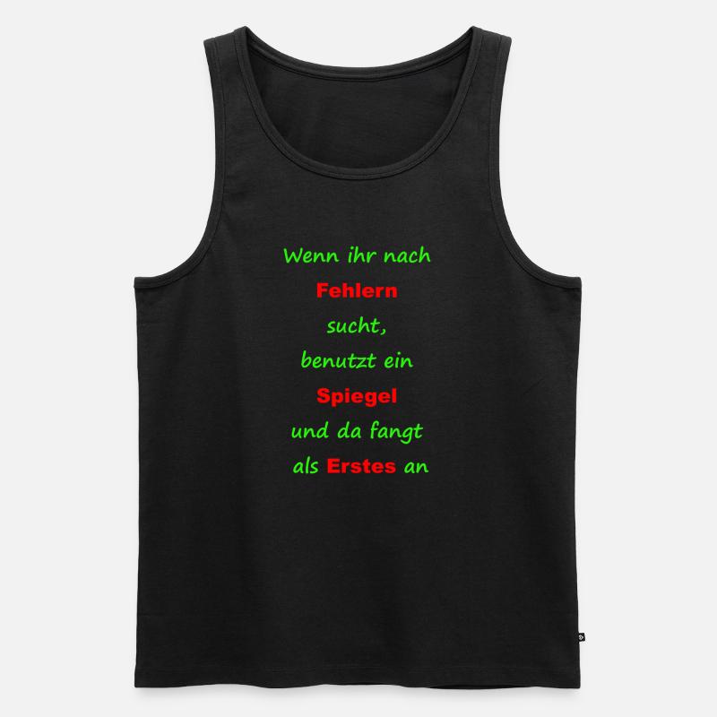 Fehler suchen - Männer Premium Bio Tank Top - Schwarz