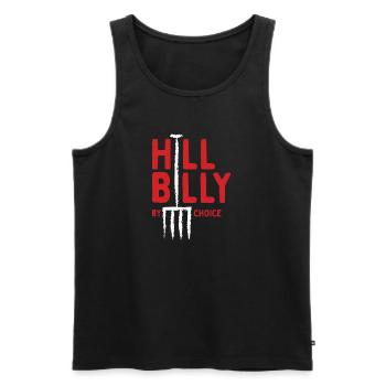Hillbilly By Choice - Men's Premium Organic Tank Top - black - Front - Michal (187cm)