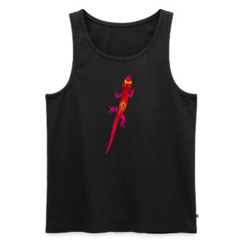 Roter Gecko - Männer Premium Bio Tank Top - Schwarz - Vorne - Michal (187cm)