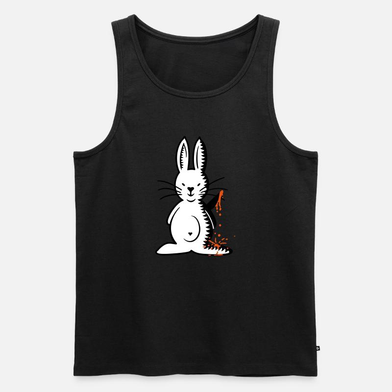 Killer-Hase / Ripper bunny (3c) - Männer Premium Bio Tank Top - Schwarz