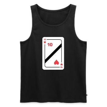 Heart Ten Playing Card Poker Card - Débardeur bio Premium Homme - noir - Devant - Michal (187cm)