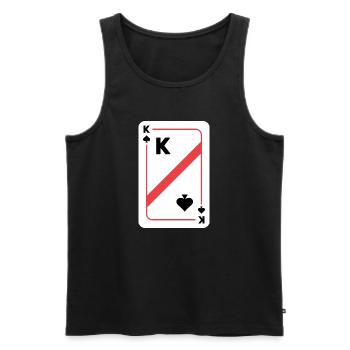 King of Spades playing card poker card - Men's Premium Organic Tank Top - black - Front - Michal (187cm)