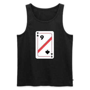 Nine Spades Playing Card Poker Card - Men's Premium Organic Tank Top - black - Front - Michal (187cm)