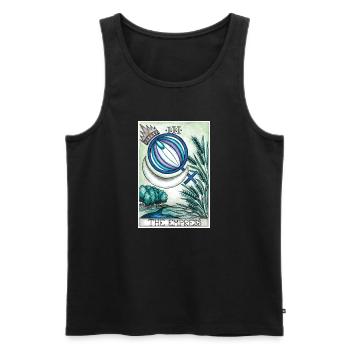 The Empress - Männer Premium Bio Tank Top - Schwarz - Vorne - AI Model Male 178 light (178cm)