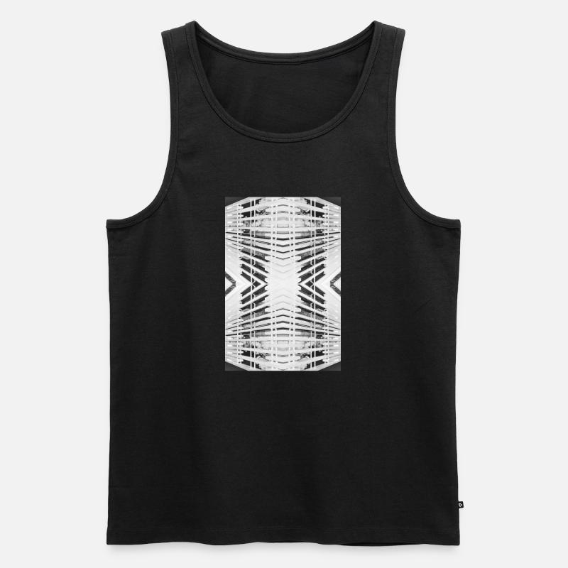 Abstraktes Holz V.2 - Männer Premium Bio Tank Top - Schwarz