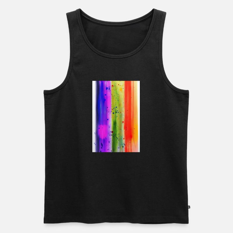 Farbspritzer - Männer Premium Bio Tank Top - Schwarz