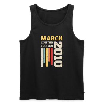 March 2010 - Birthday gift March 2010 March - Men's Premium Organic Tank Top - black - Front - AI Model Male 178 light (178cm)