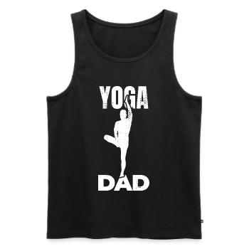 Yoga Dad - Männer Premium Bio Tank Top - Schwarz - Vorne - Michal (187cm)