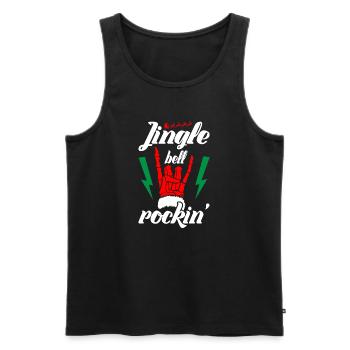 Jingle bell Rockin Musique de Noël - Débardeur bio Premium Homme - noir - Devant - Michal (187cm)