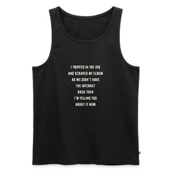 Time mirror - Men's Premium Organic Tank Top - black - Front - AI Model Male 178 light (178cm)