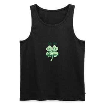 Ich bin ein Geld-Magnet 🍀 Affirmation - Männer Premium Bio Tank Top - Schwarz - Vorne - AI Model Male 178 light (178cm)