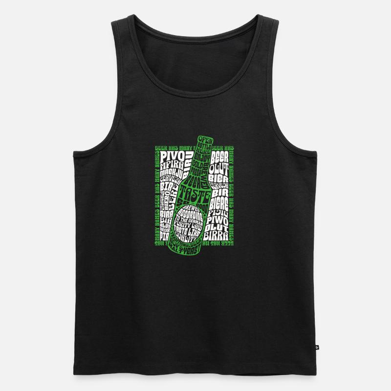 Bier - Männer Premium Bio Tank Top - Schwarz