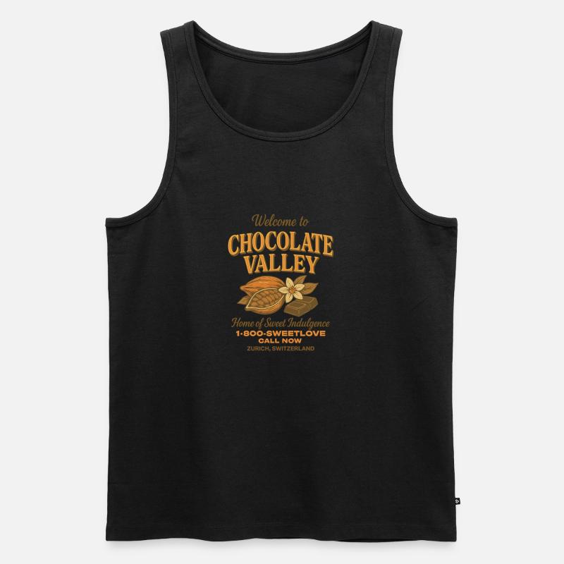 Chocolate Valley - Männer Premium Bio Tank Top - Schwarz