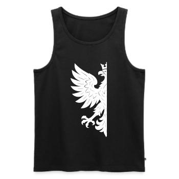 Polen Polska Adler Flagge Fahne weiß Geschenk - Männer Premium Bio Tank Top - Schwarz - Vorne - AI Model Male 178 light (178cm)