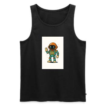 free palestine - Men's Premium Organic Tank Top - black - Front - AI Model Male 178 light (178cm)