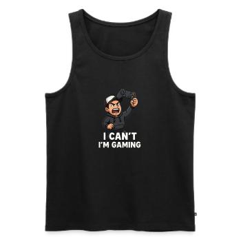 I Cant m Gaming - Men's Premium Organic Tank Top - black - Front - Michal (187cm)