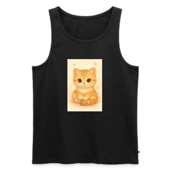 Süße Katze – Cute Kitten Illustrati - Männer Premium Bio Tank Top - Schwarz - Vorne - Michal (187cm)